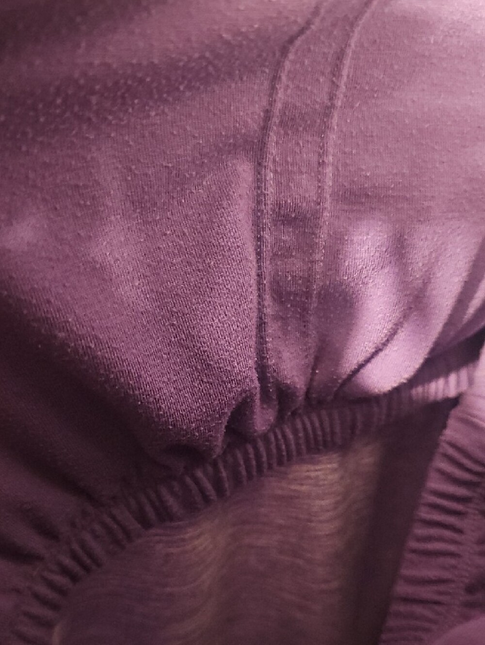 Prana Calico Purple Knit  Dress W/ Keyhole Back And Shelf Bra - Picture 4 of 6